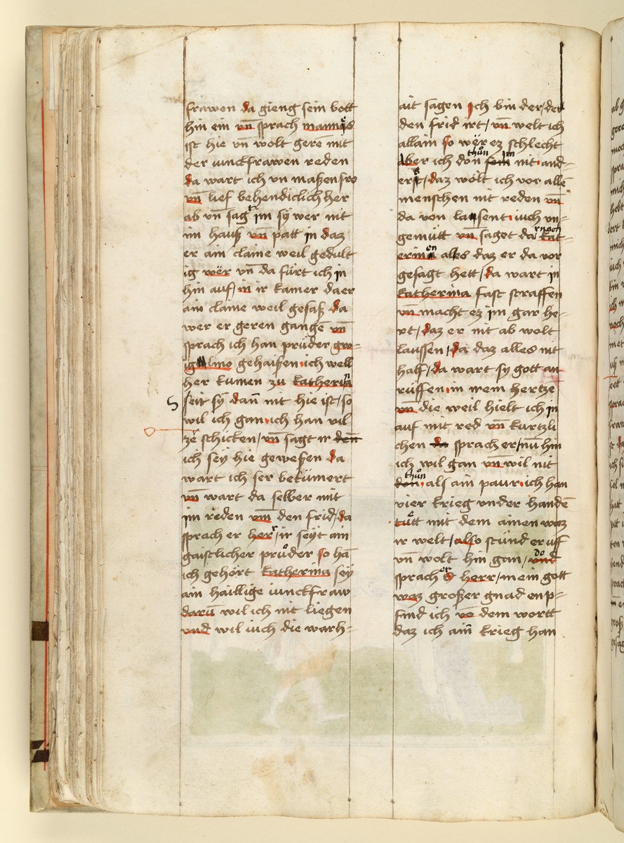 Textseite. Raimund, Das Leben der Hl. Katharina von Siena (geschrieben von der Nonne Elisabeth Warüssin)
