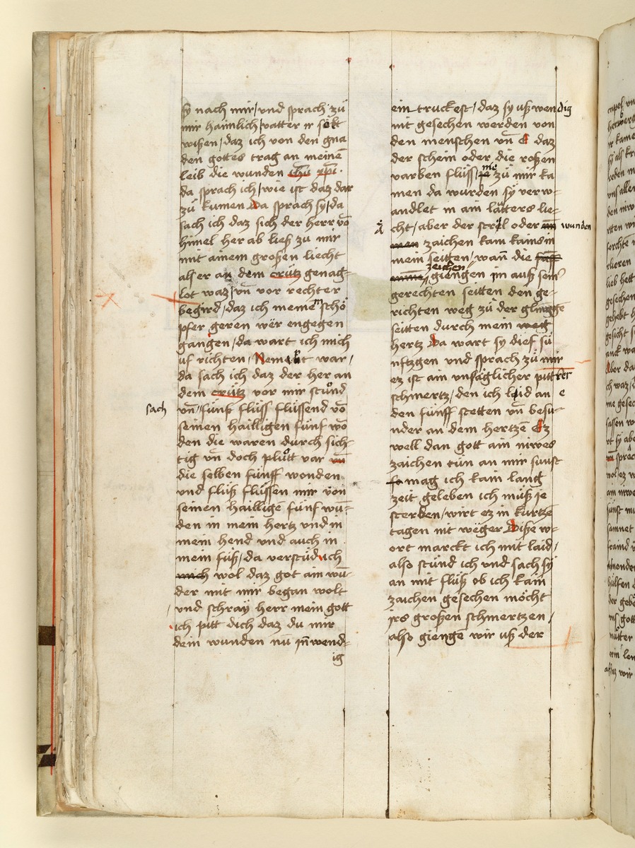 Textseite. Raimund, Das Leben der Hl. Katharina von Siena (geschrieben von der Nonne Elisabeth Warüssin)