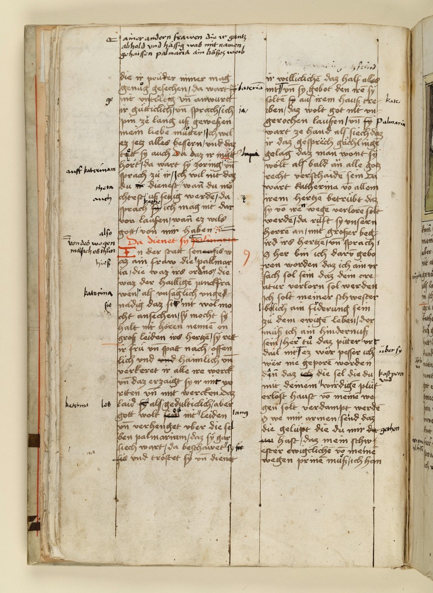 Textseite. Raimund, Das Leben der Hl. Katharina von Siena (geschrieben von der Nonne Elisabeth Warüssin)