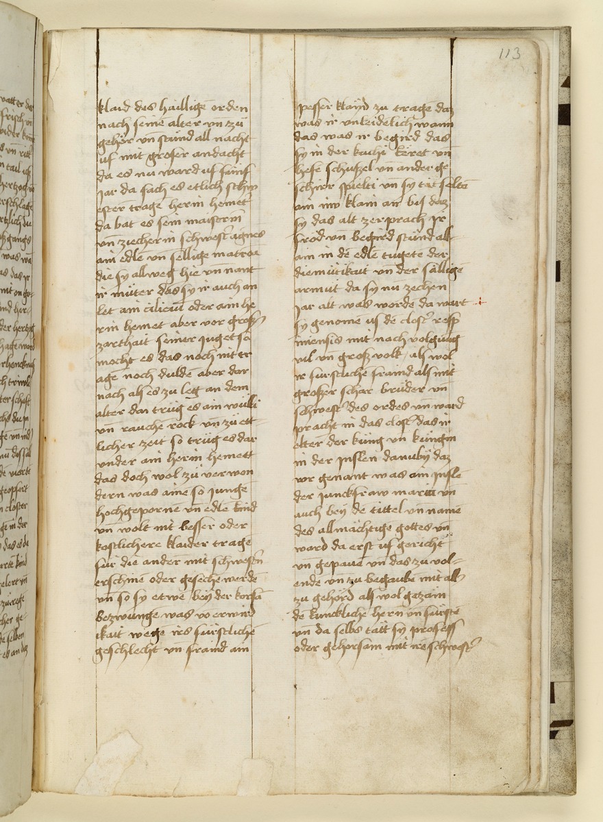 Textseite. Raimund, Das Leben der Hl. Katharina von Siena (geschrieben von der Nonne Elisabeth Warüssin)