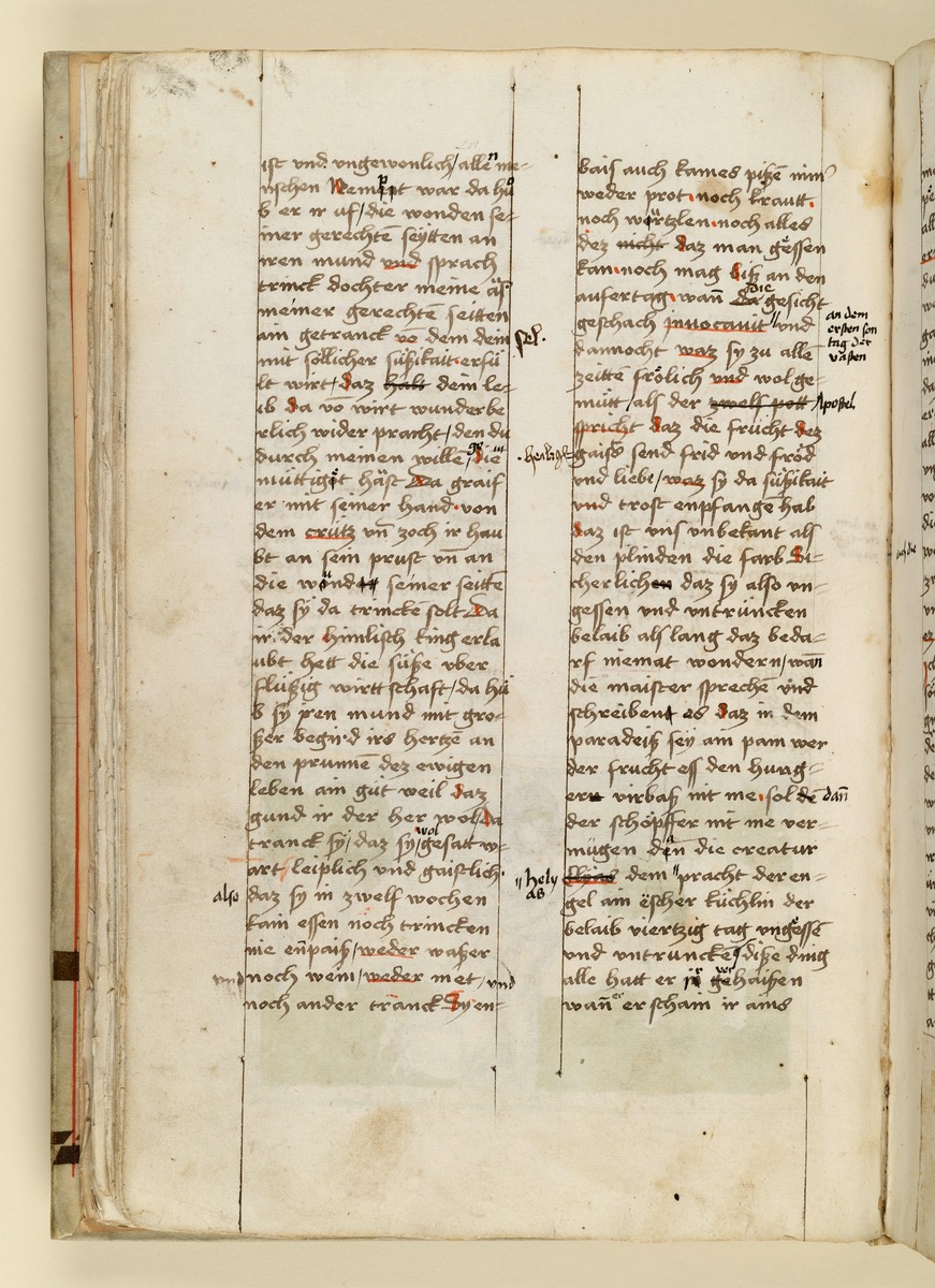 Textseite. Raimund, Das Leben der Hl. Katharina von Siena (geschrieben von der Nonne Elisabeth Warüssin)