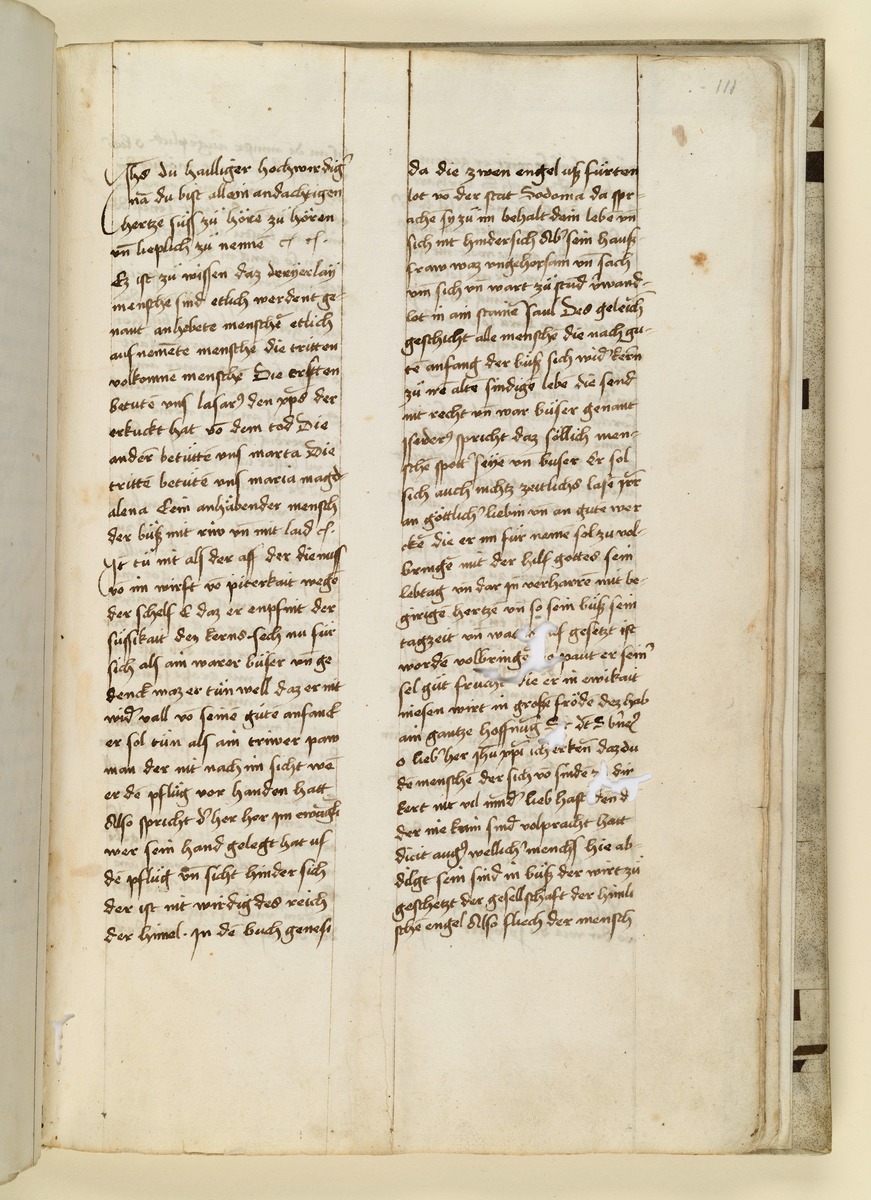 Textseite. Raimund, Das Leben der Hl. Katharina von Siena (geschrieben von der Nonne Elisabeth Warüssin)