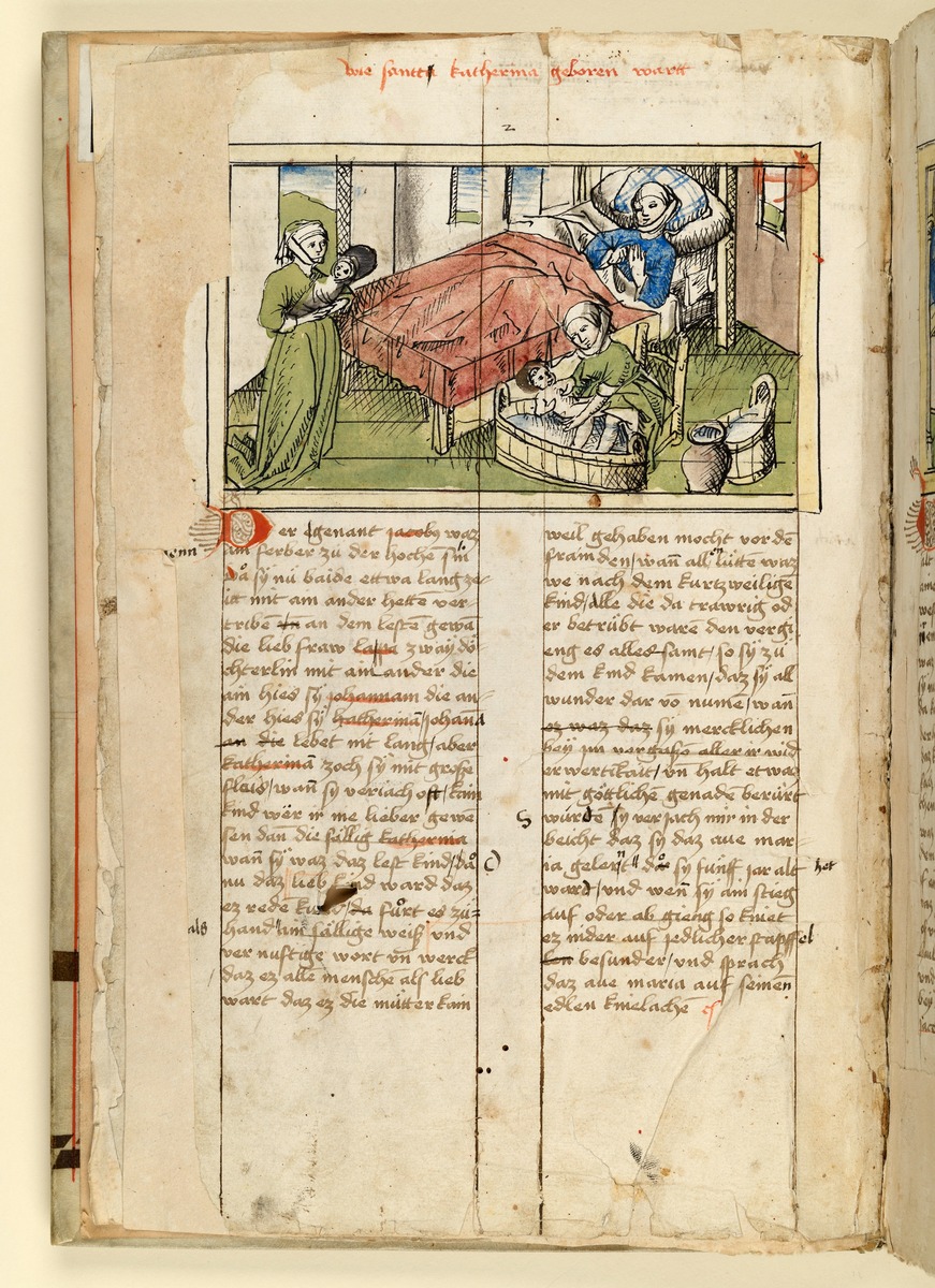Die Geburt der Heiligen. Raimund, Das Leben der Hl. Katharina von Siena (geschrieben von der Nonne Elisabeth Warüssin)