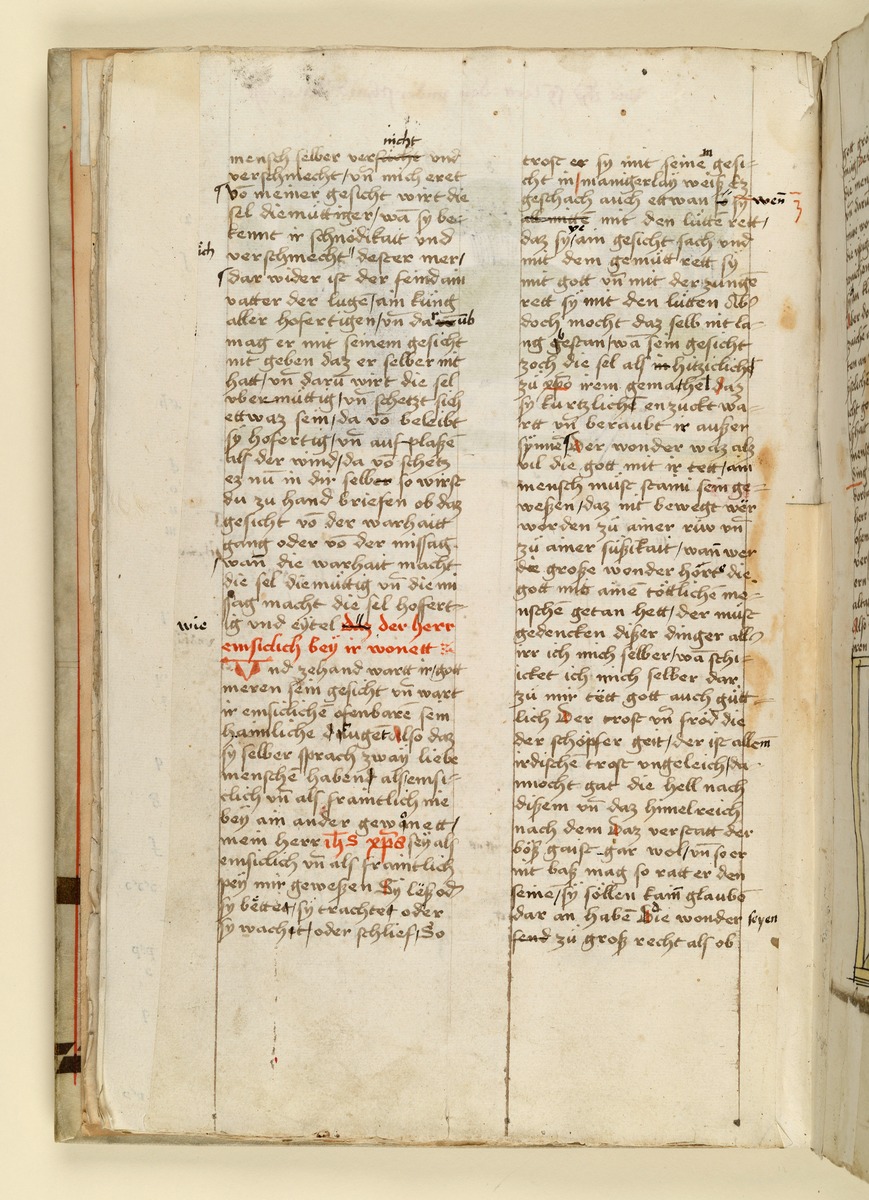 Textseite. Raimund, Das Leben der Hl. Katharina von Siena (geschrieben von der Nonne Elisabeth Warüssin)