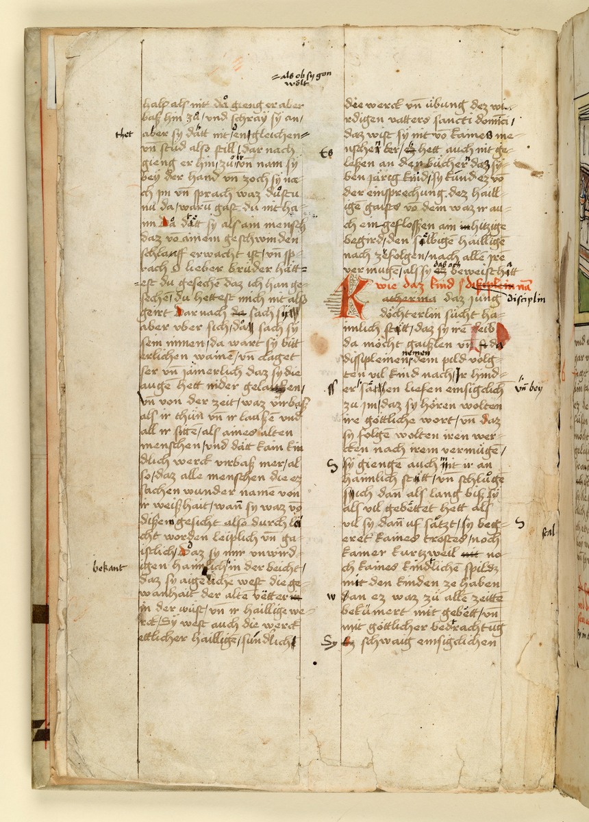 Textseite. Raimund, Das Leben der Hl. Katharina von Siena (geschrieben von der Nonne Elisabeth Warüssin)