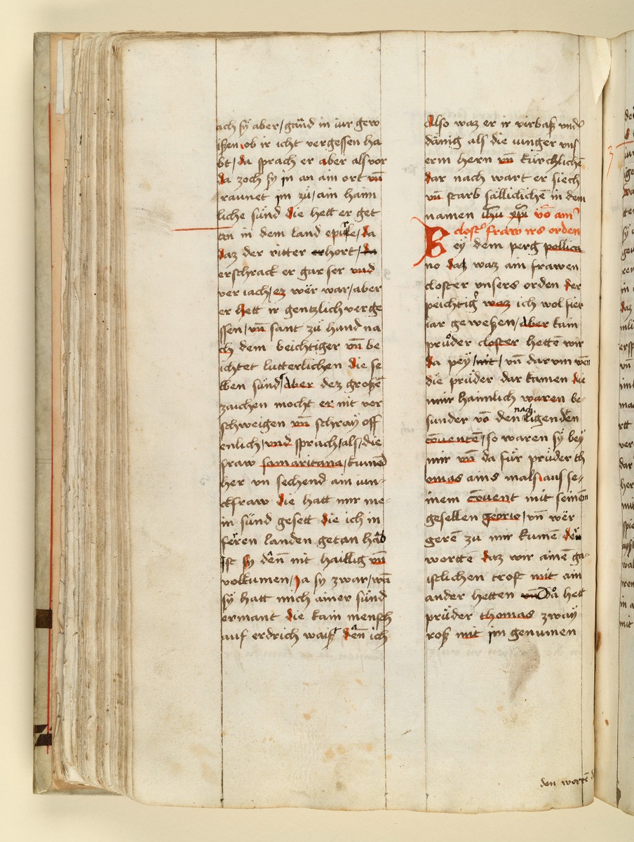 Textseite. Raimund, Das Leben der Hl. Katharina von Siena (geschrieben von der Nonne Elisabeth Warüssin)