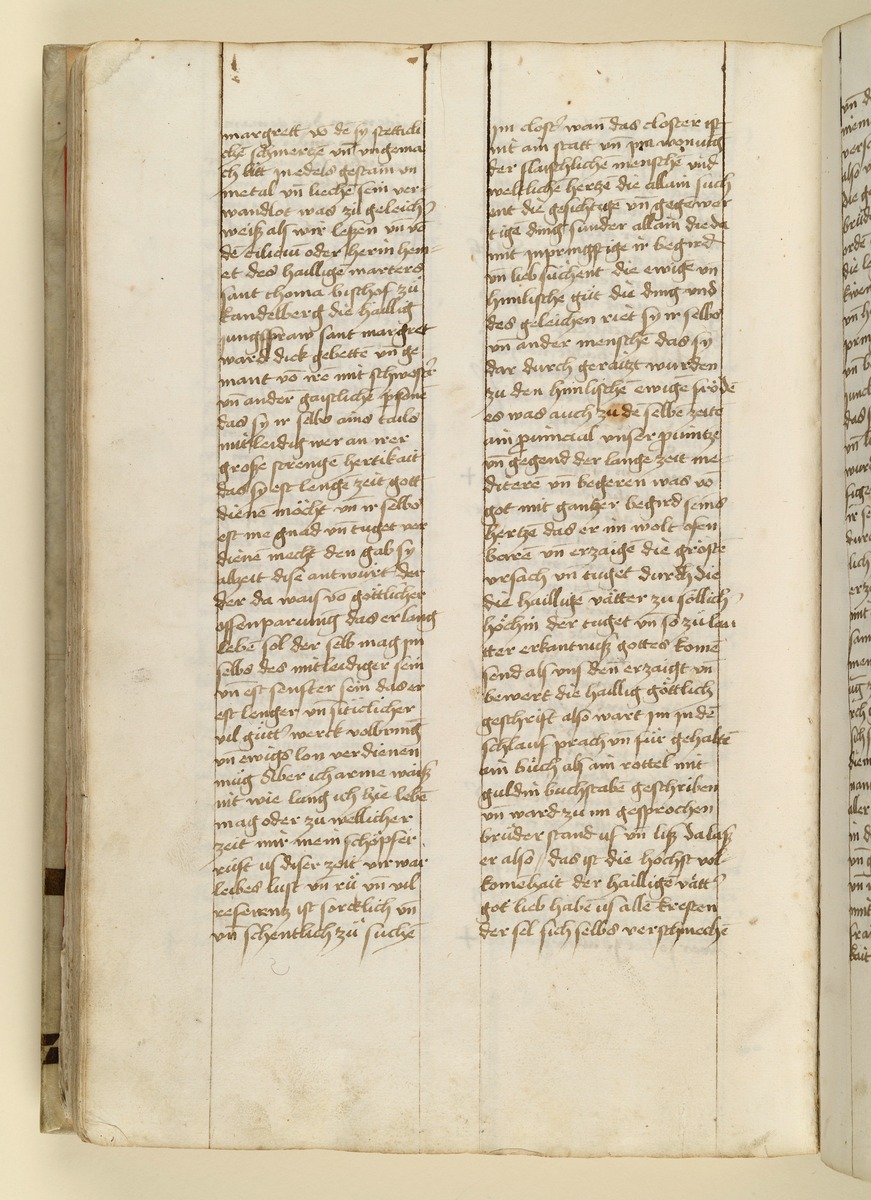 Textseite. Raimund, Das Leben der Hl. Katharina von Siena (geschrieben von der Nonne Elisabeth Warüssin)