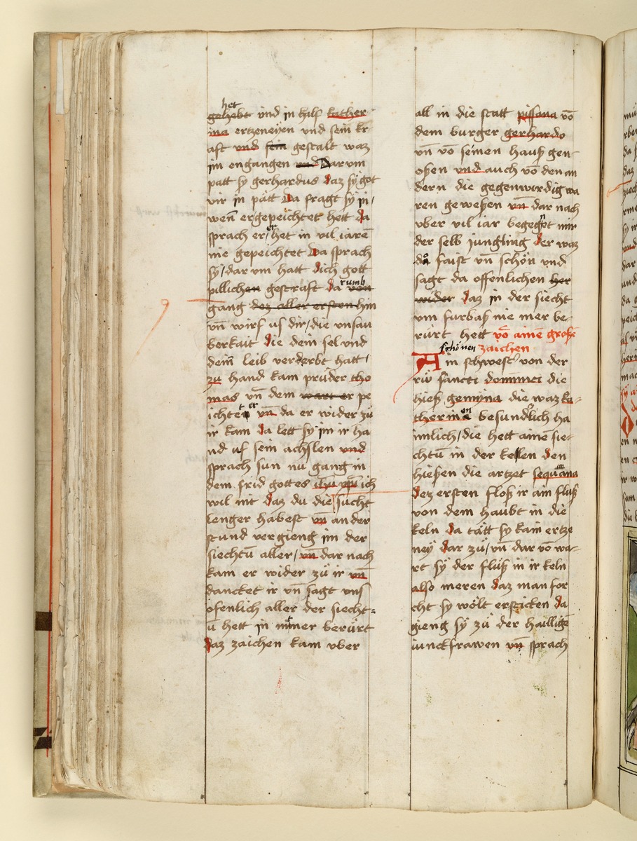 Textseite. Raimund, Das Leben der Hl. Katharina von Siena (geschrieben von der Nonne Elisabeth Warüssin)