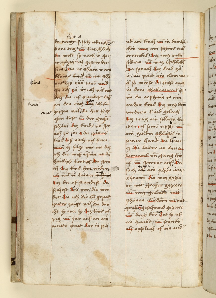 Textseite. Raimund, Das Leben der Hl. Katharina von Siena (geschrieben von der Nonne Elisabeth Warüssin)