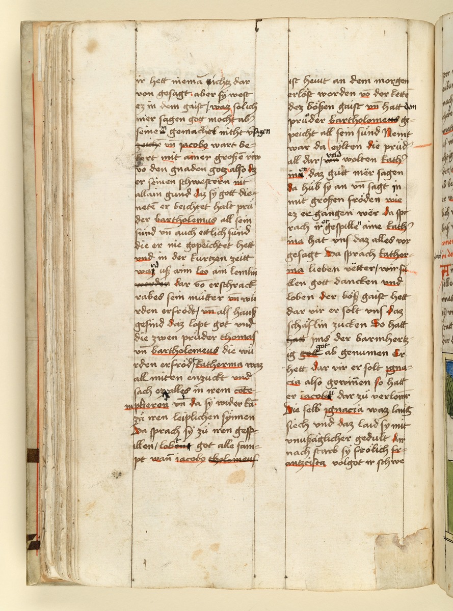 Textseite. Raimund, Das Leben der Hl. Katharina von Siena (geschrieben von der Nonne Elisabeth Warüssin)