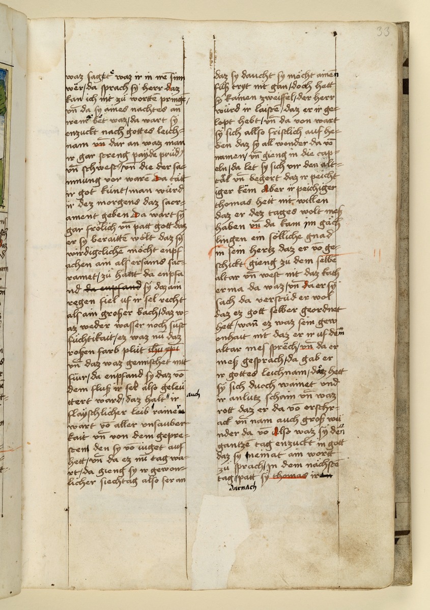 Textseite. Raimund, Das Leben der Hl. Katharina von Siena (geschrieben von der Nonne Elisabeth Warüssin)