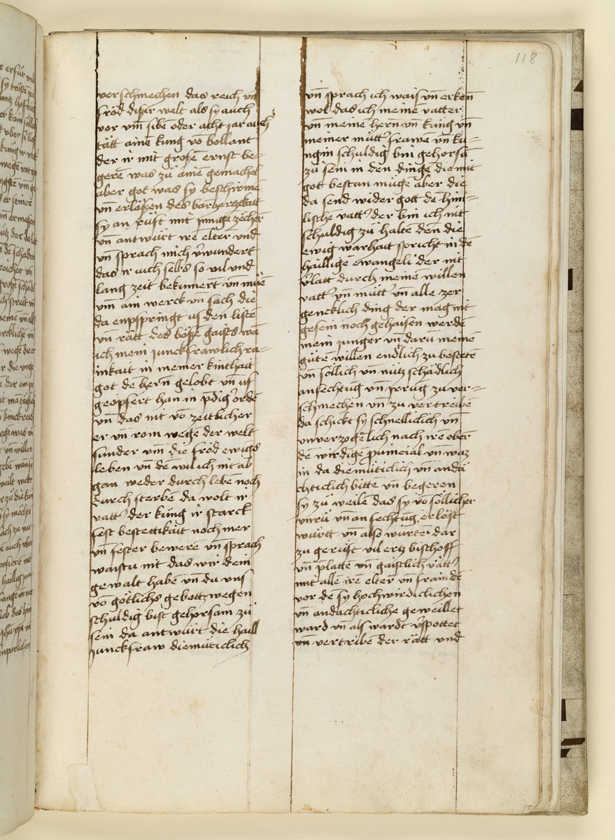 Textseite. Raimund, Das Leben der Hl. Katharina von Siena (geschrieben von der Nonne Elisabeth Warüssin)