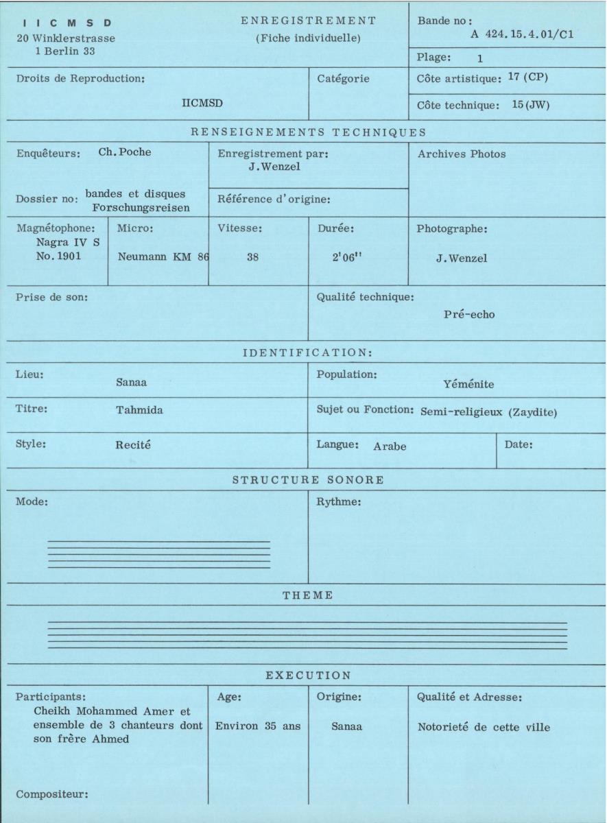 Yémen du Nord / Islam Zaydite / Cheikh Mohammed Hussein Amer -Sanaa