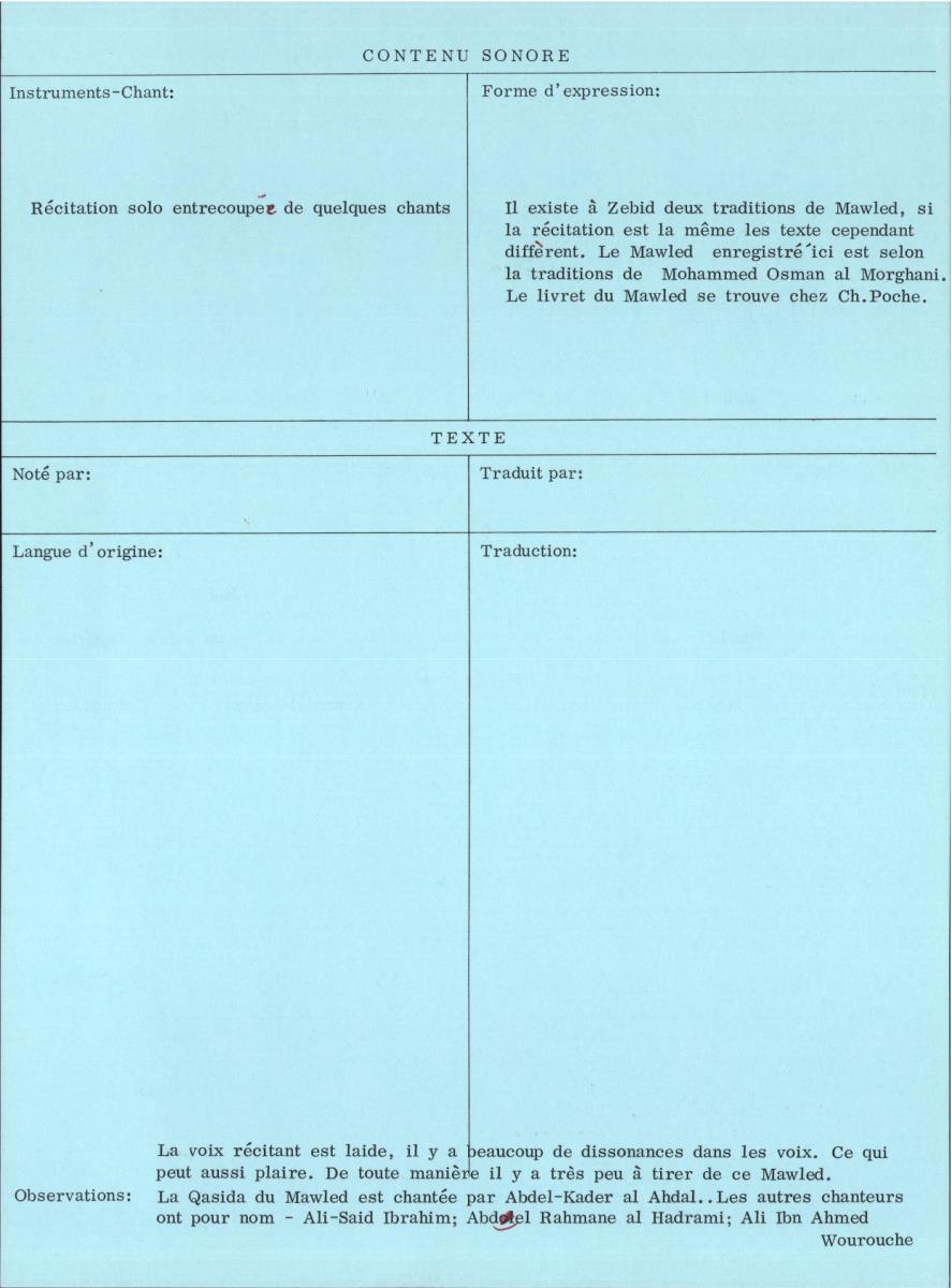Yémen du Nord / Islam Chaféite / Cérémonie Mawled