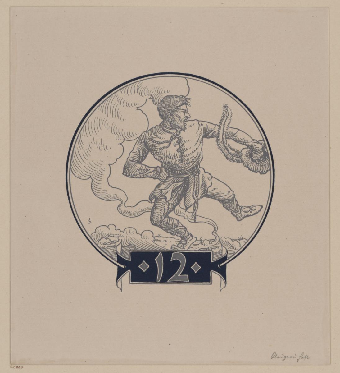Tanzender. Illustration für Karl Lachmann. Die Nibelunge. Berlin: Stargardt 1898-1904