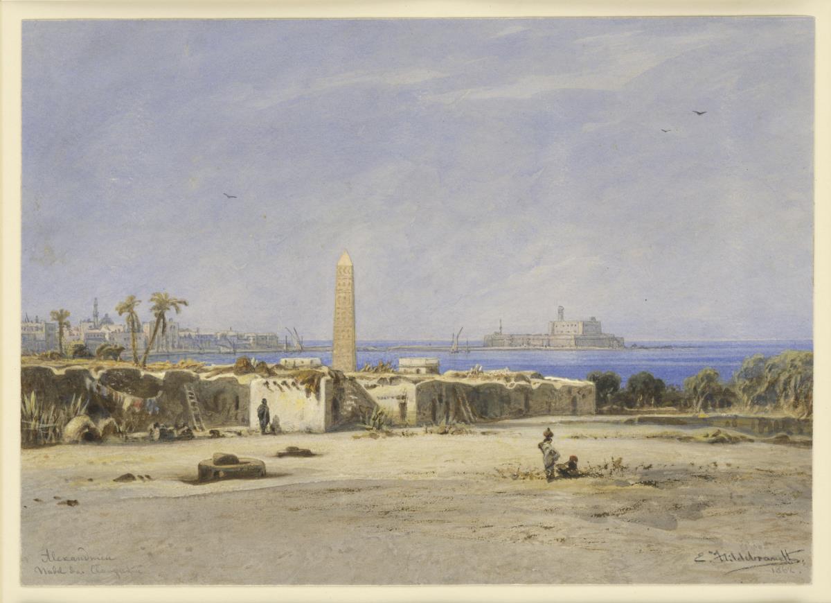 Die Nadel der Cleopatra im Hafen von Alexandria