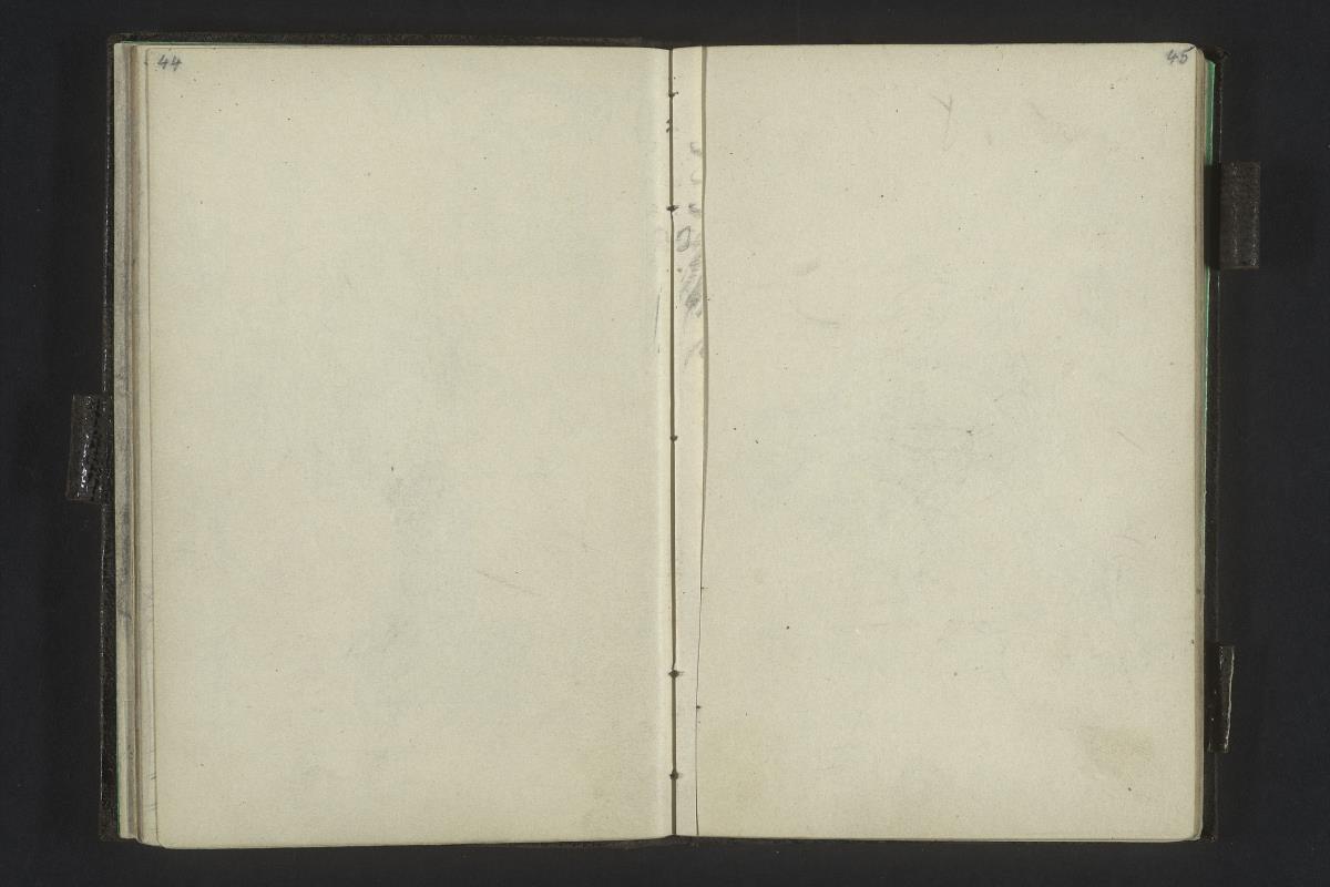 Leerseite mit Fragment einer herausgetrennten Seite