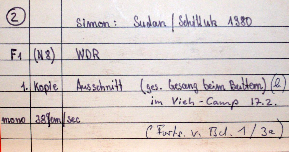 Simon Sudan/Schilluk 1980