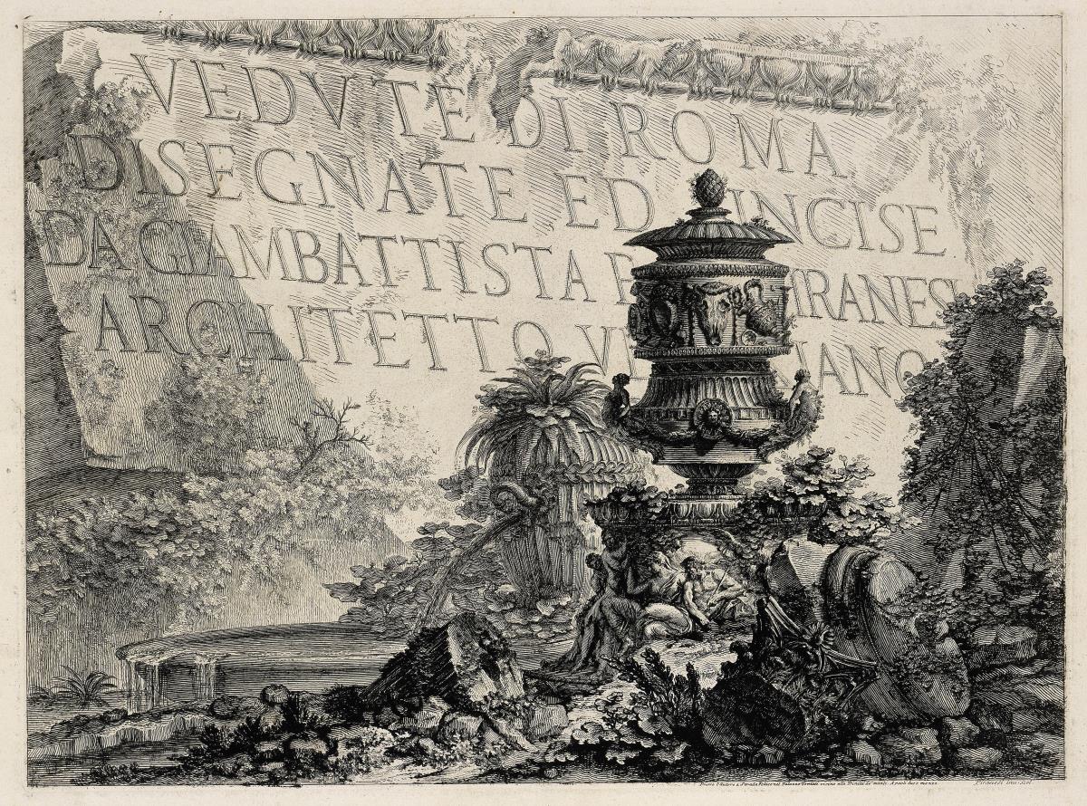 Vedute di Roma disegnate ed incise da Giambattista Piranesi architetto (Titelblatt: Vedute di Roma)