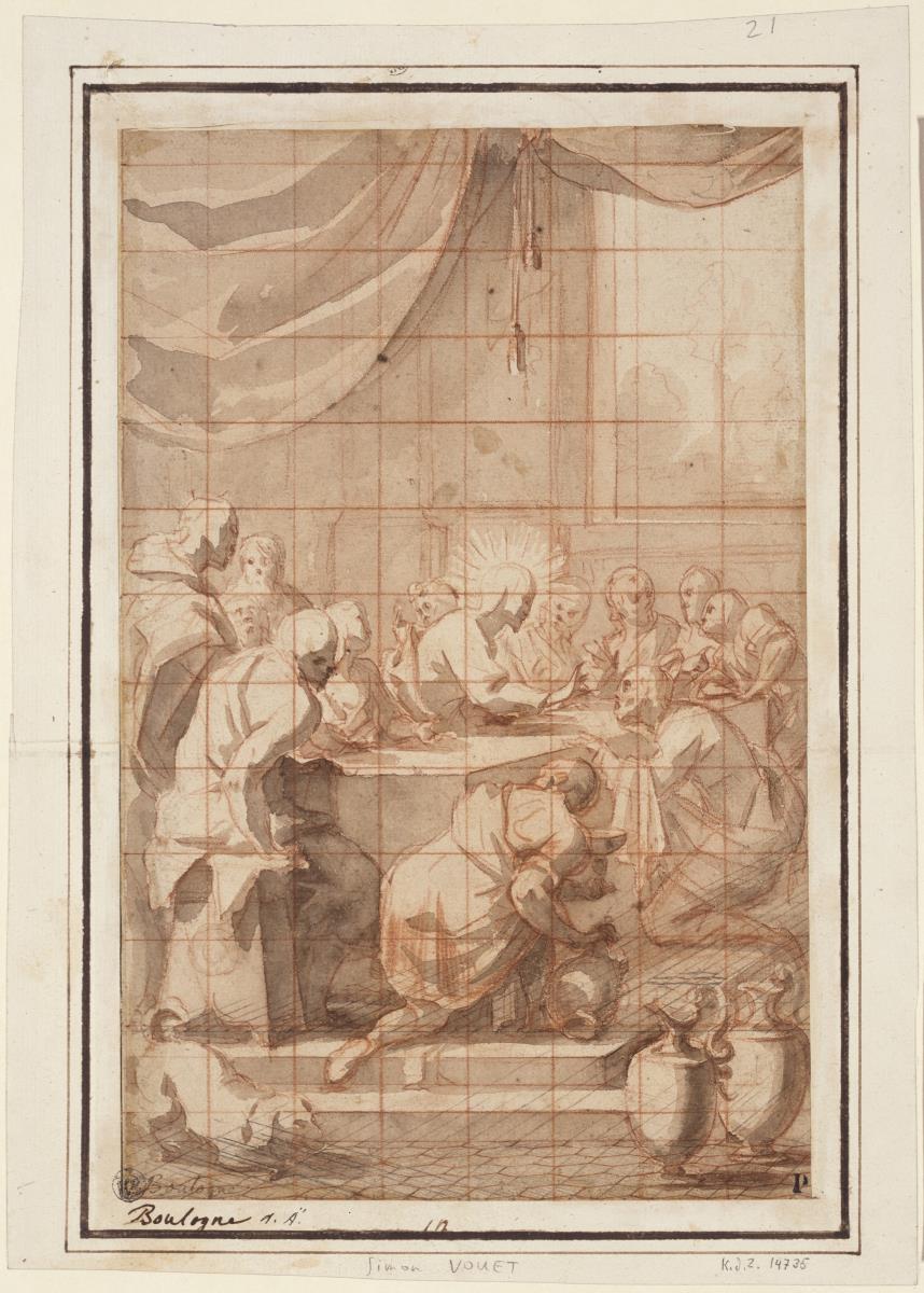 La Cène (Das letzte Abendmahl) (Studie für das Altargemälde in der Basilika von Loreto)