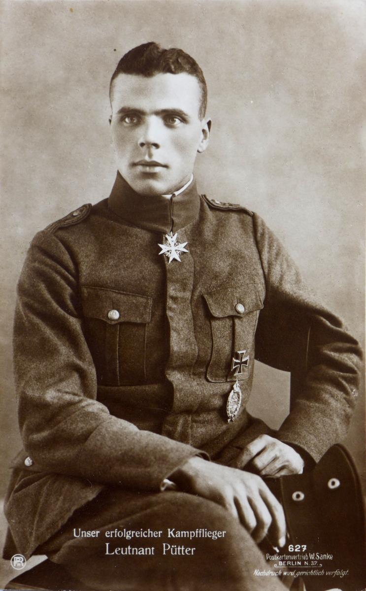 Unser erfolgreicher Kampfflieger Leutnant Pütter.