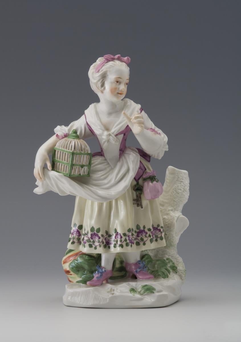 Mädchen mit Vogelbauer ("Babet")