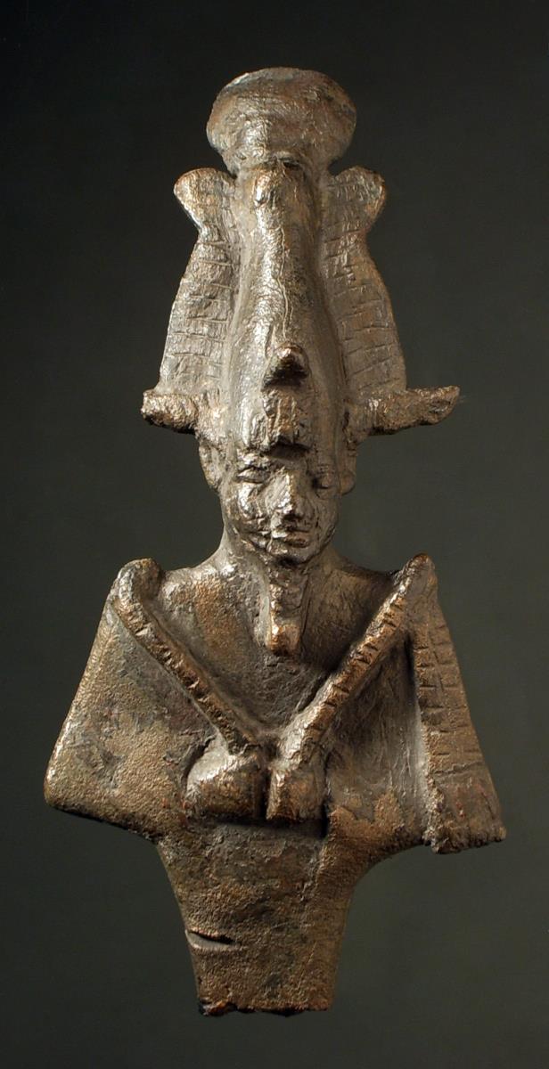 Oberkörperfragment einer ägyptischen Osirisstatuette