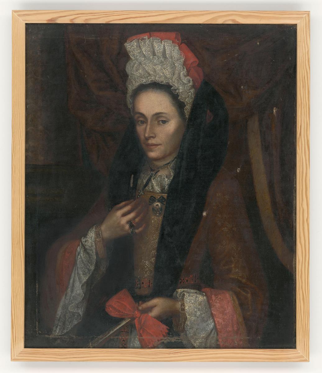 Porträt einer Frau in Manteau und Fontange