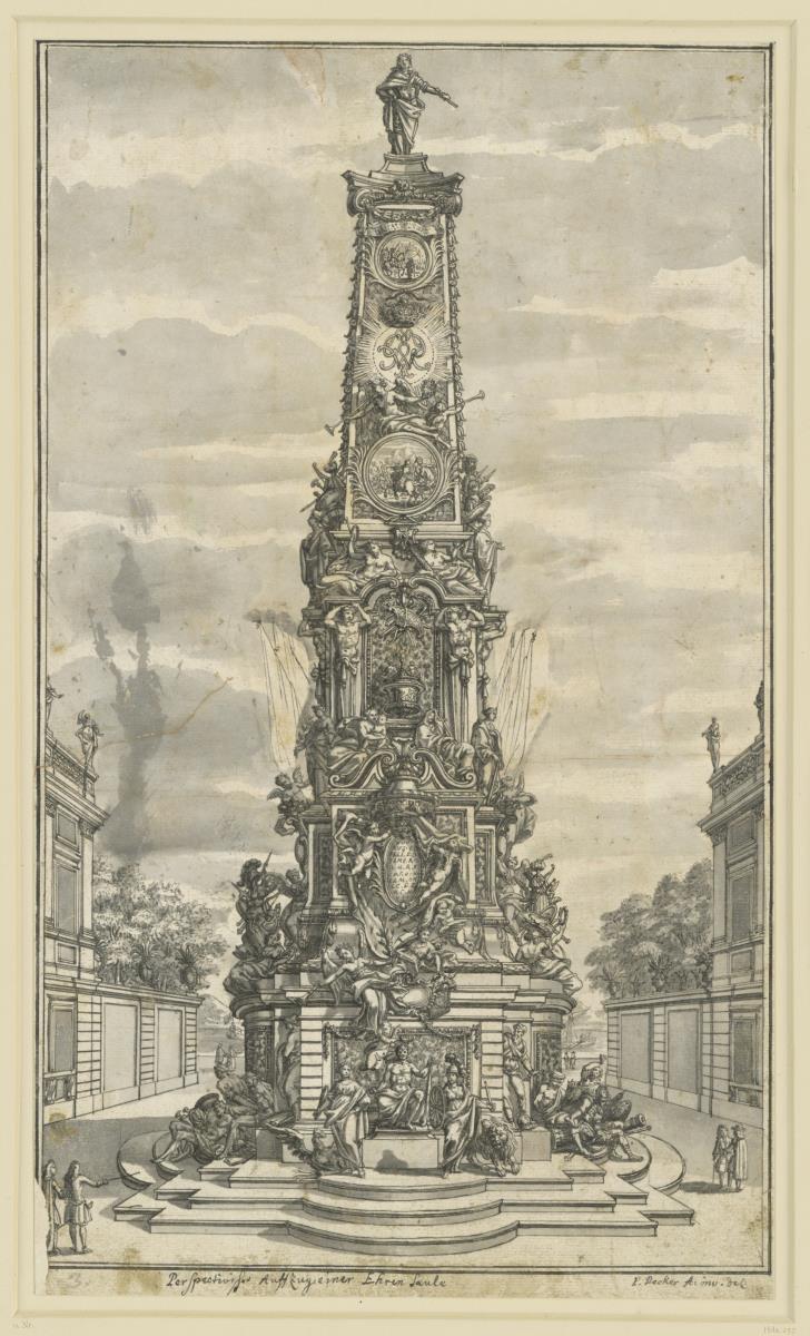 Vorzeichnung für "Fürstliche Baumeister", Taf. 3