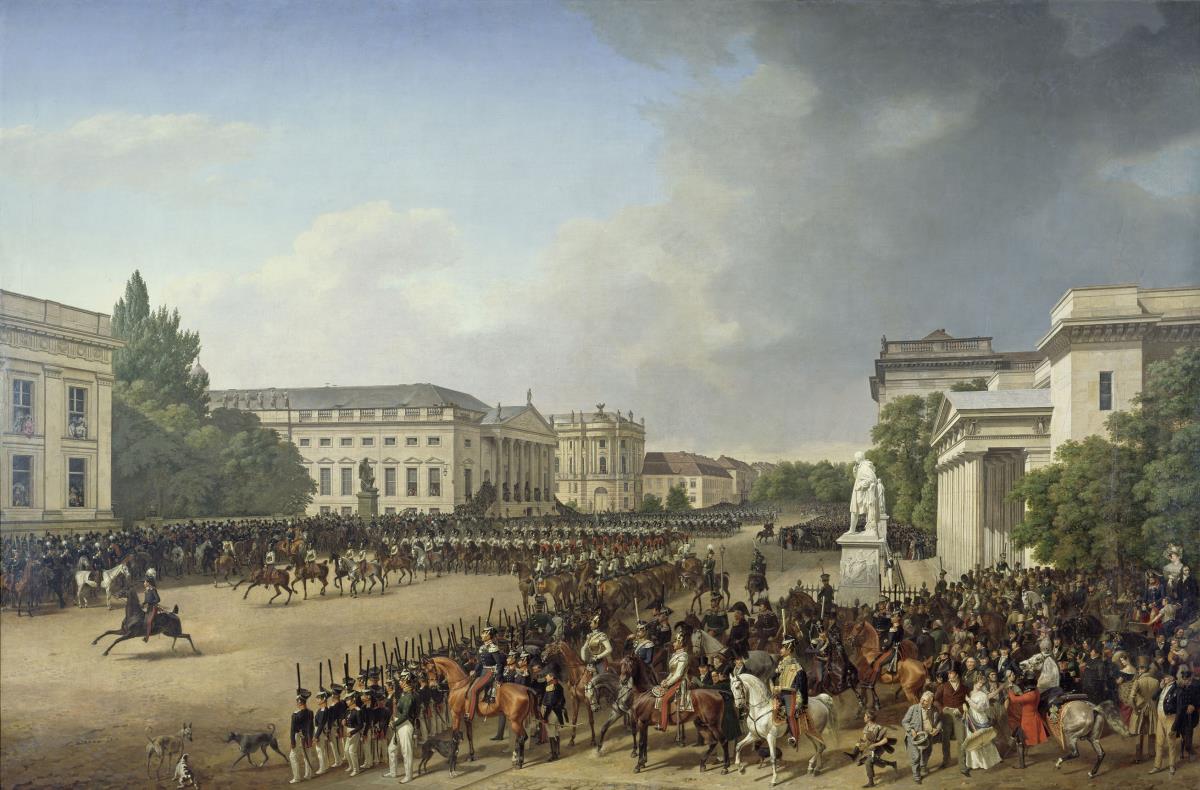 Parade auf dem Opernplatz in Berlin