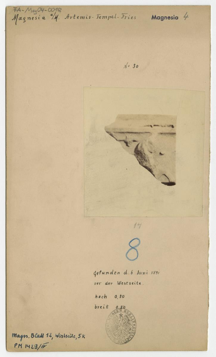 Magnesia am Mäander, Artemision, Fragment vom Westfries