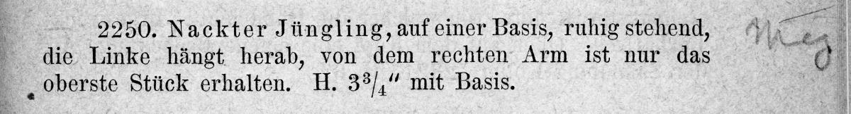 Nackter Jüngling auf einer Basis