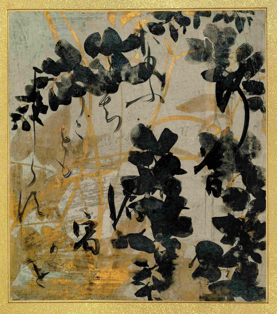 Album mit Waka-Gedichten auf Bildern von Blumen und Gräsern der Vier Jahreszeiten