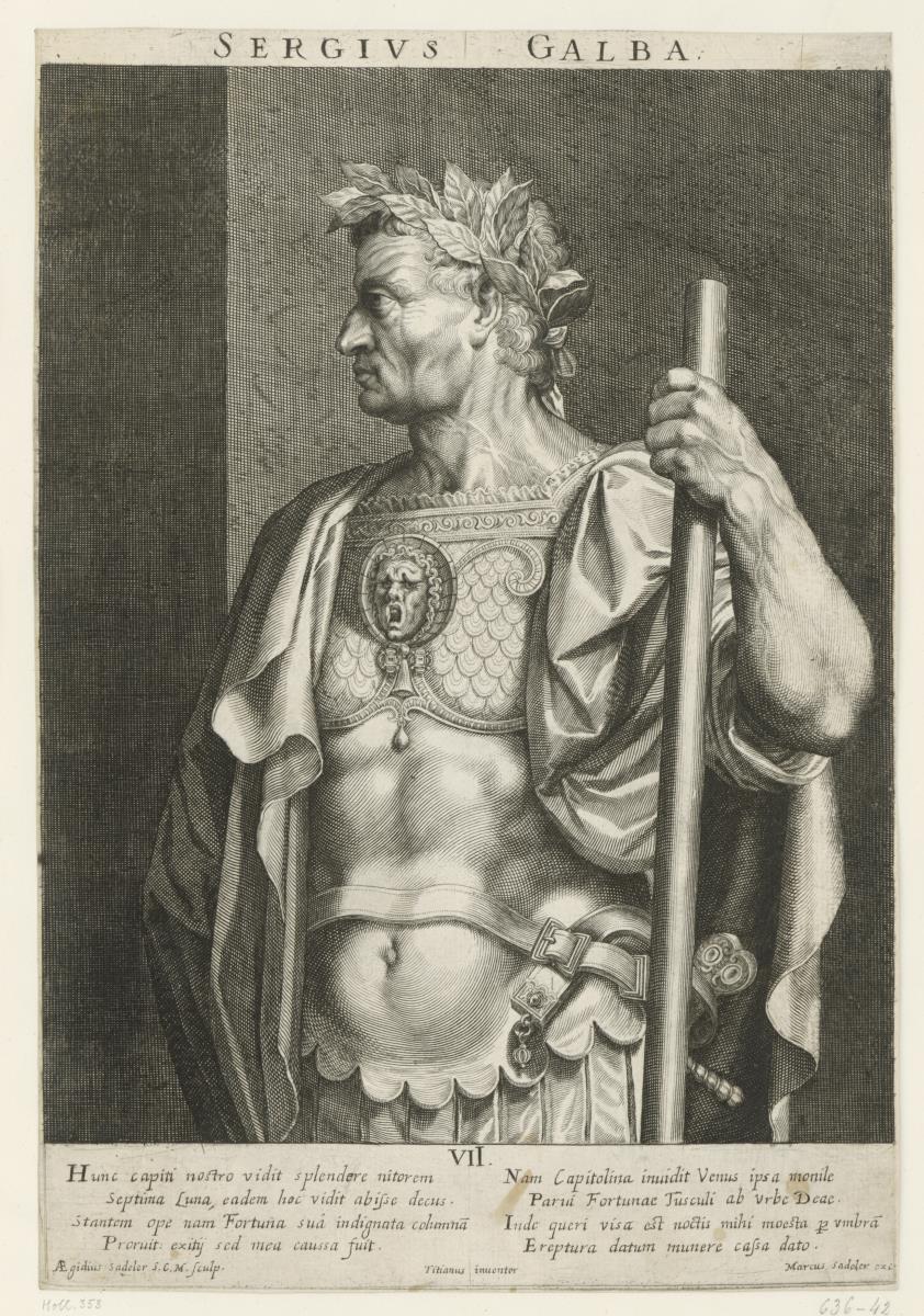 Sergius Galba. Blatt VII aus der Serie: Römische Kaiser