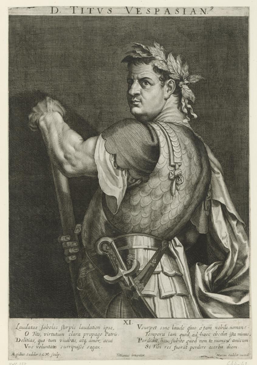 D. Titus Vespasian. Blatt XI aus der Serie: Römische Kaiser