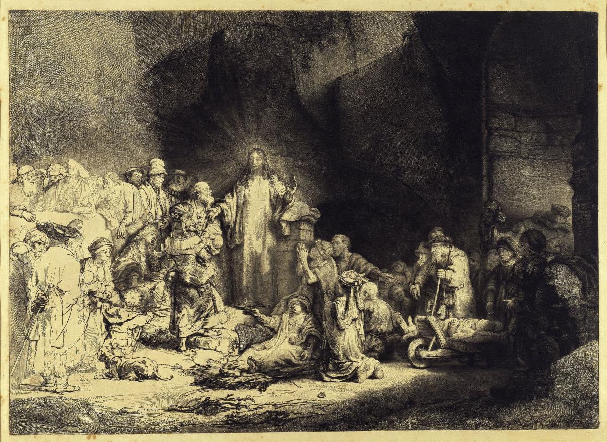 "Hundertguldenblatt" mit der Darstellung "Christus heilt die Kranken"