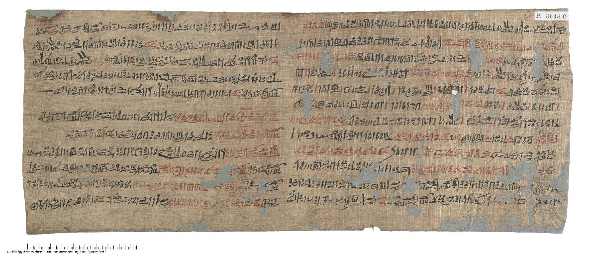 Hieratischer Papyrus mit Auszügen aus einem medizinischen Handbuch