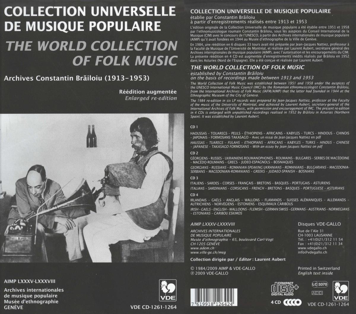 Collection Universelle de Musique Populaire.Archives Constantin Brăiloiu (1913-1953), Réédition augmentée. CD 1