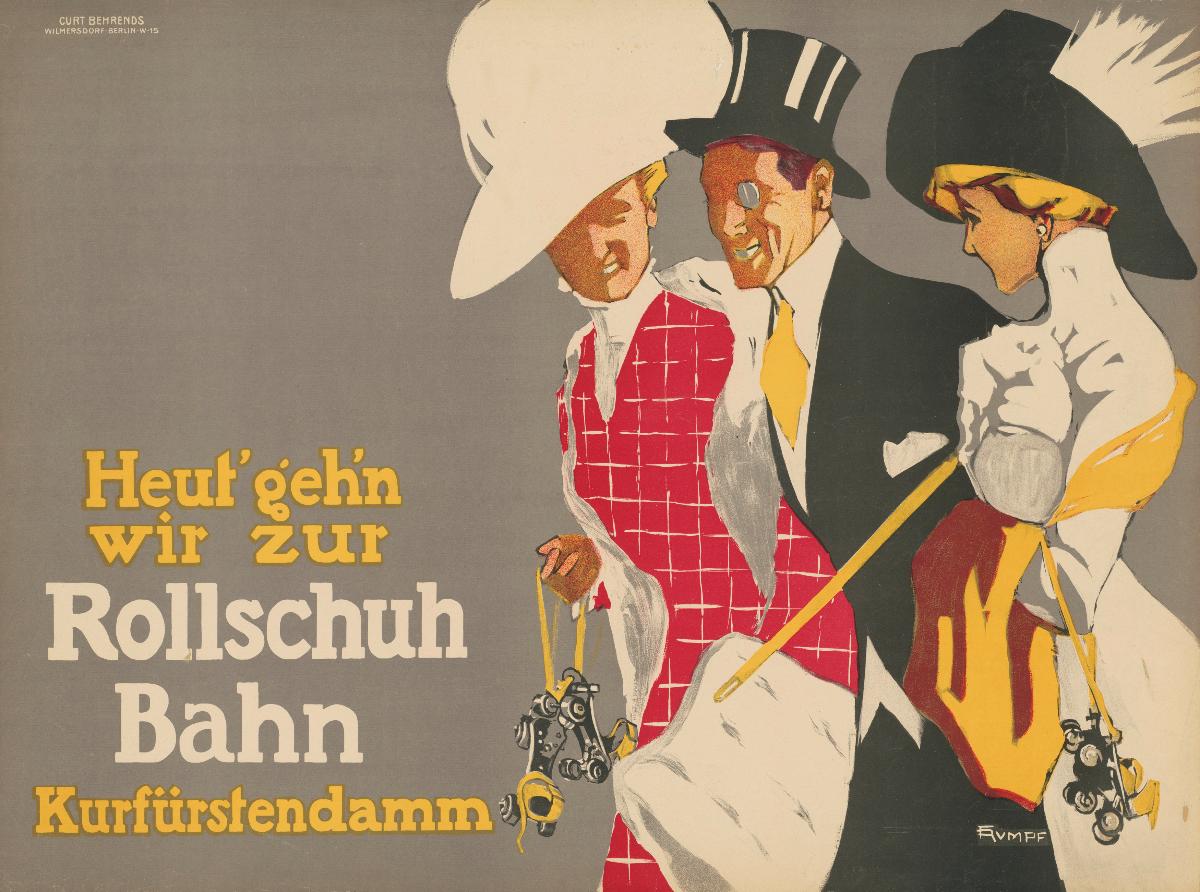 Heute gehen wir zur Rollschuh-Bahn. Kurfürstendamm