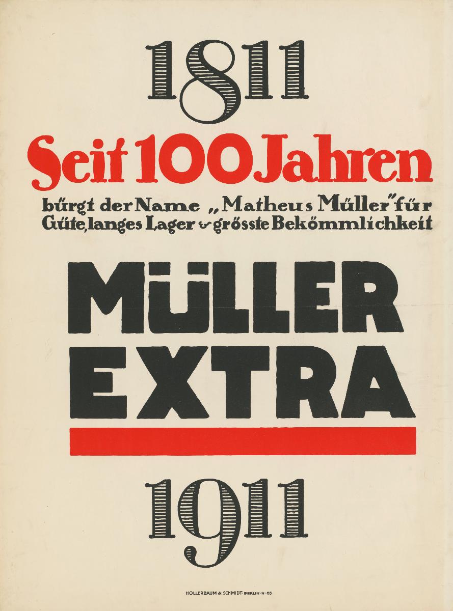 Seit 100 Jahren Müller Extra. 1811-1911