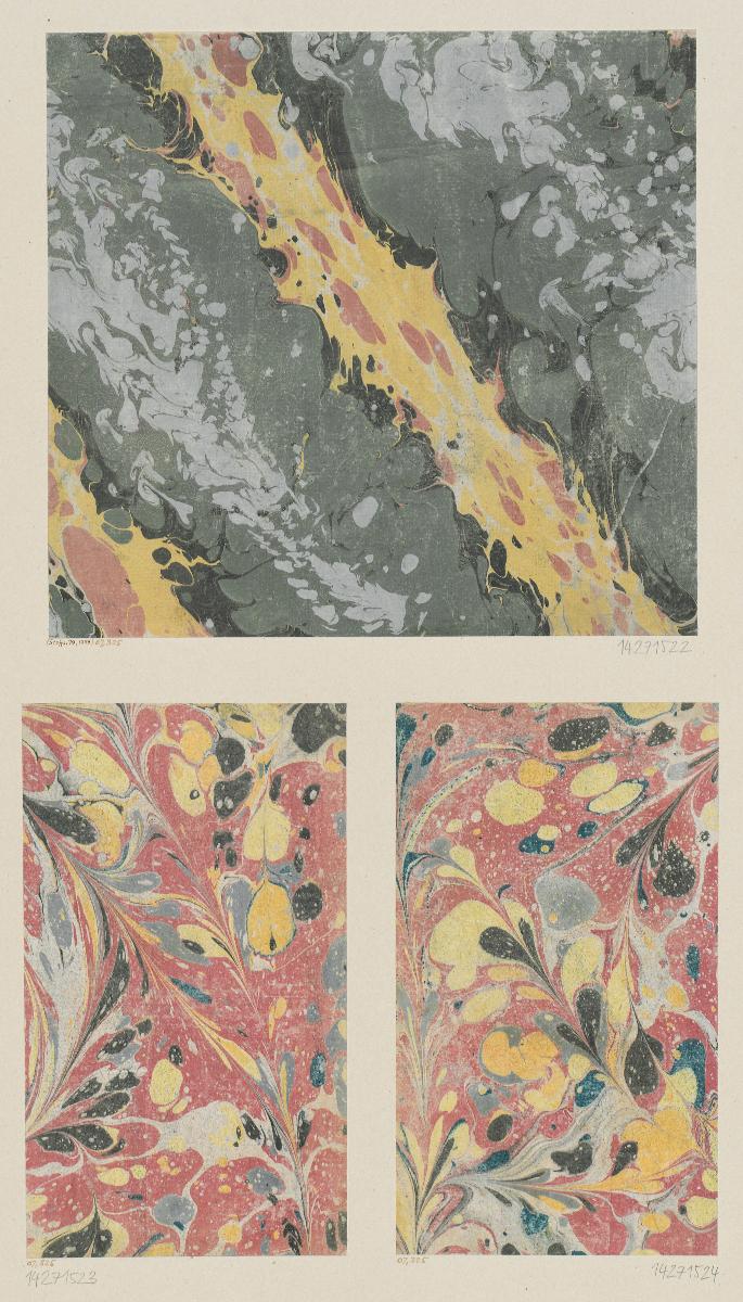 Gezogenes Marmorpapier (Türkisch Marmor)