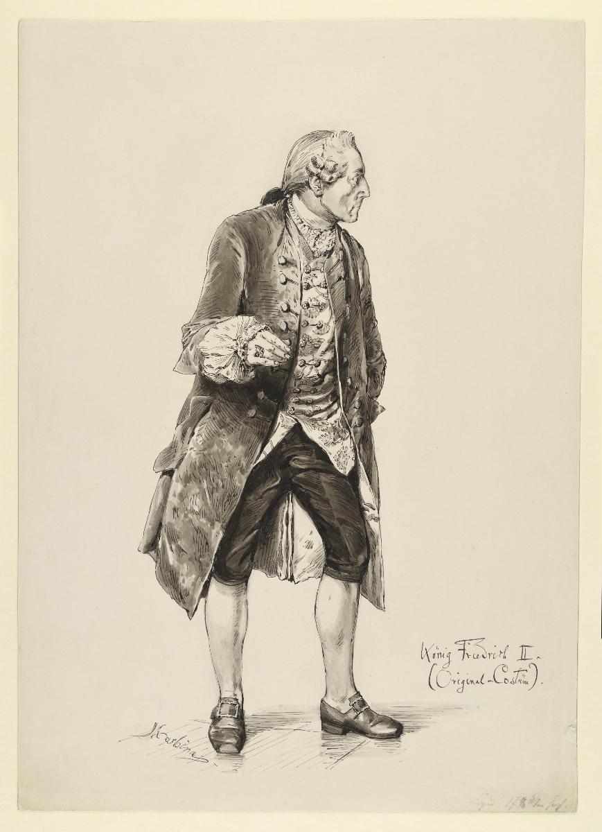 König Friedrich II. in bürgerlicher Kleidung