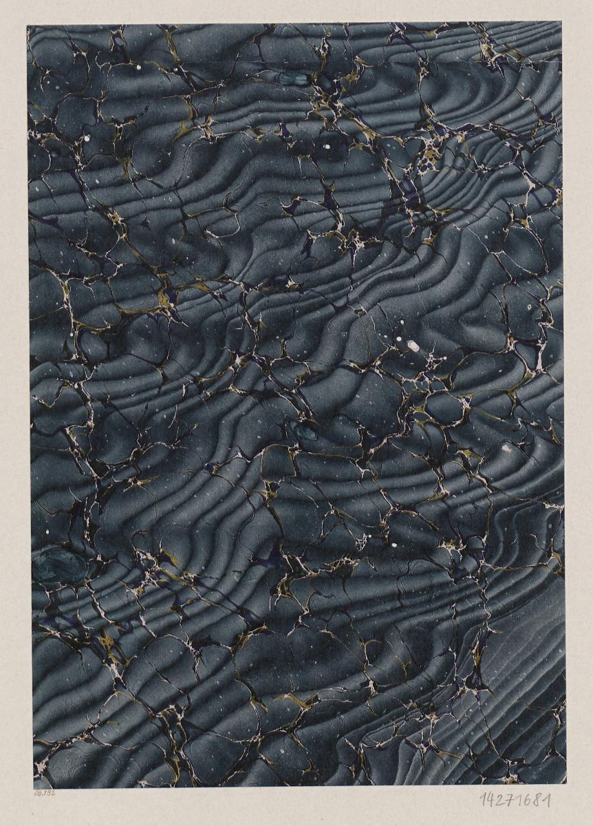 Wellenmarmorpapier (auf Basis eines Steinmarmordekors)