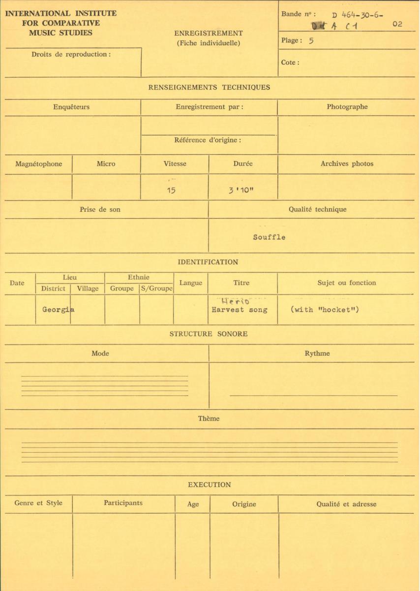 Géorgie - Chants Polyphoniques Traditionnels
