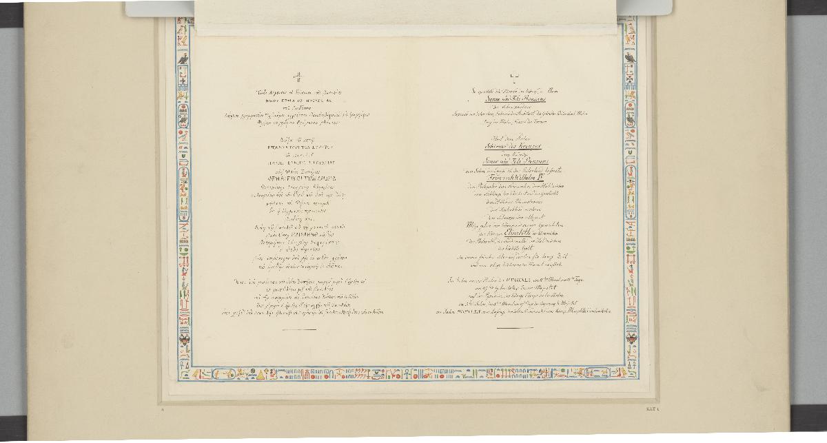 Hissen der preußischen Flagge auf der Pyramide des Cheops am 15. Oktober 1842