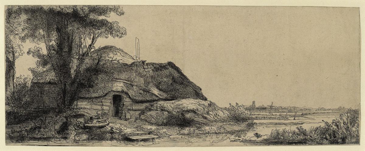 Die Hütte bei dem großen Baum