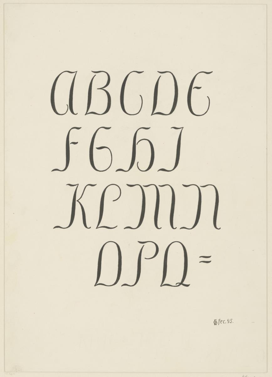 Alphabet (Entwurf für die Zeitschrift PAN)