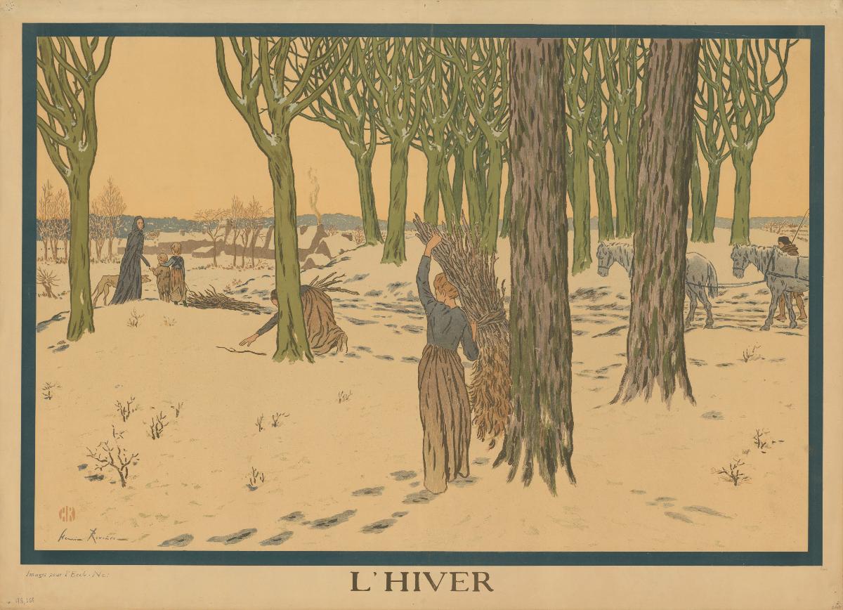 L' hiver. Der Winter. Images pour l' Ecole