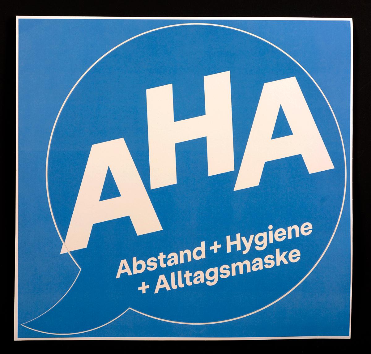 AHA – Abstand + Hygiene + Alltagsmaske