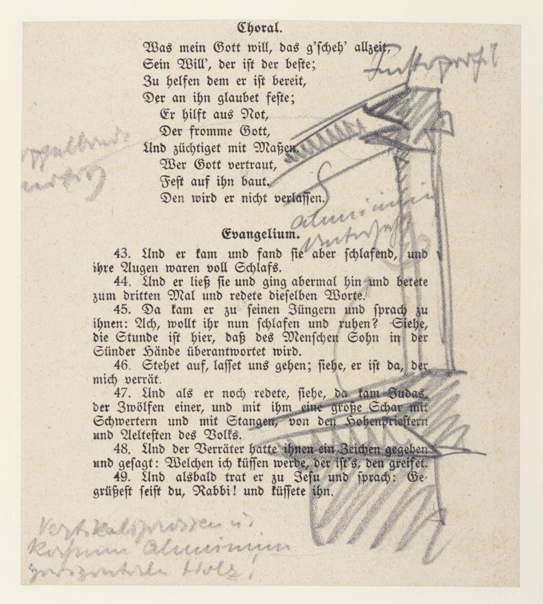 Musikalische Skizze auf einer Buchseite